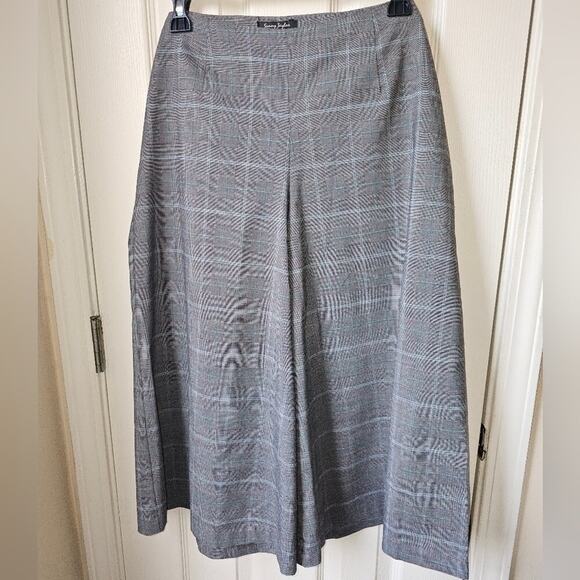 Sunny Taylor Wide Leg Cropped Trouser Womens 10 Plaid Check Avant Garde Capsule - Picture 1 of 8